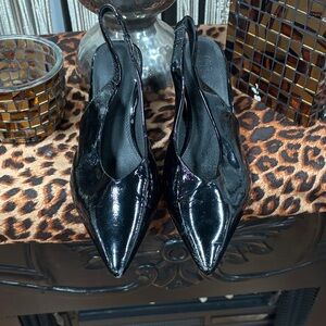 ASOS Shiny Black Pointed Heels